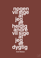 plakat: nogen vil sige at jeg er heldig andre vil sige at jeg er dygtig - red pepper-Håndbold-A1two3