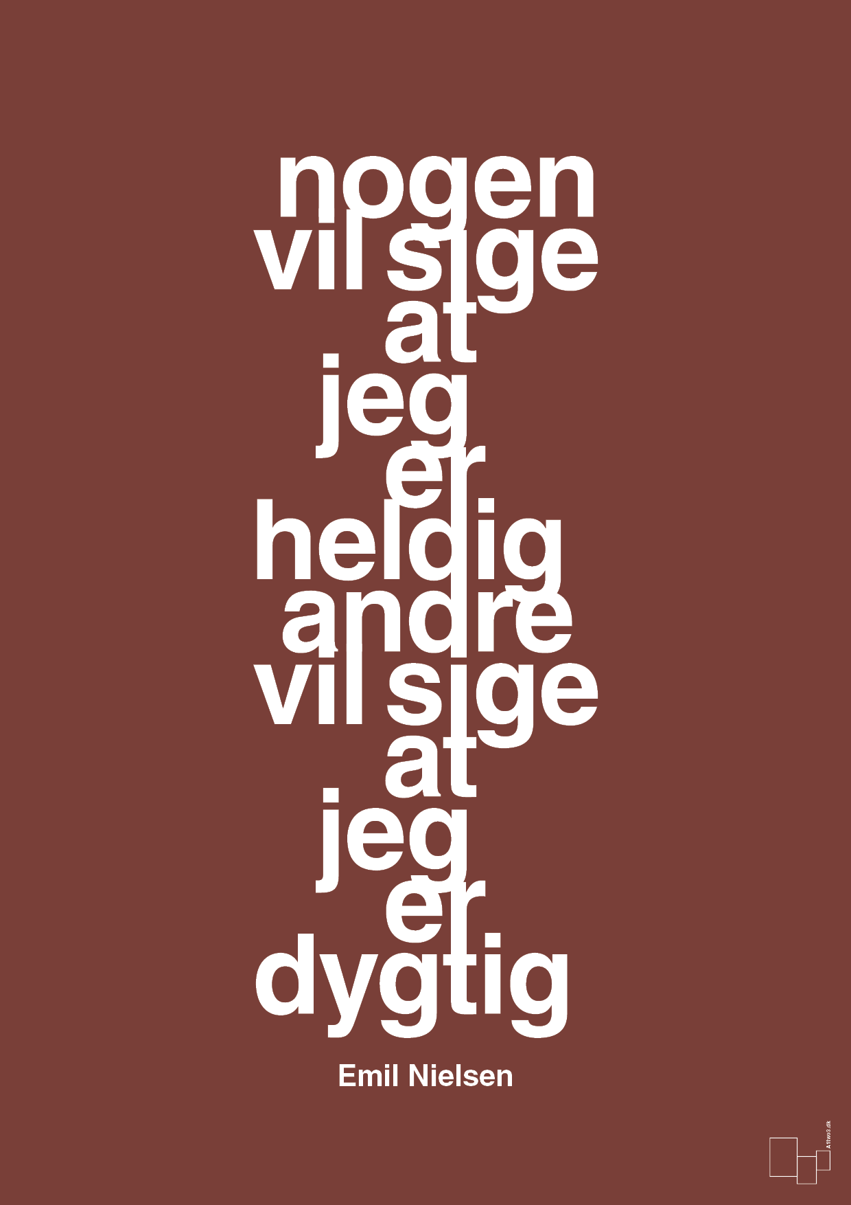 plakat: nogen vil sige at jeg er heldig andre vil sige at jeg er dygtig - red pepper-Håndbold-A1two3