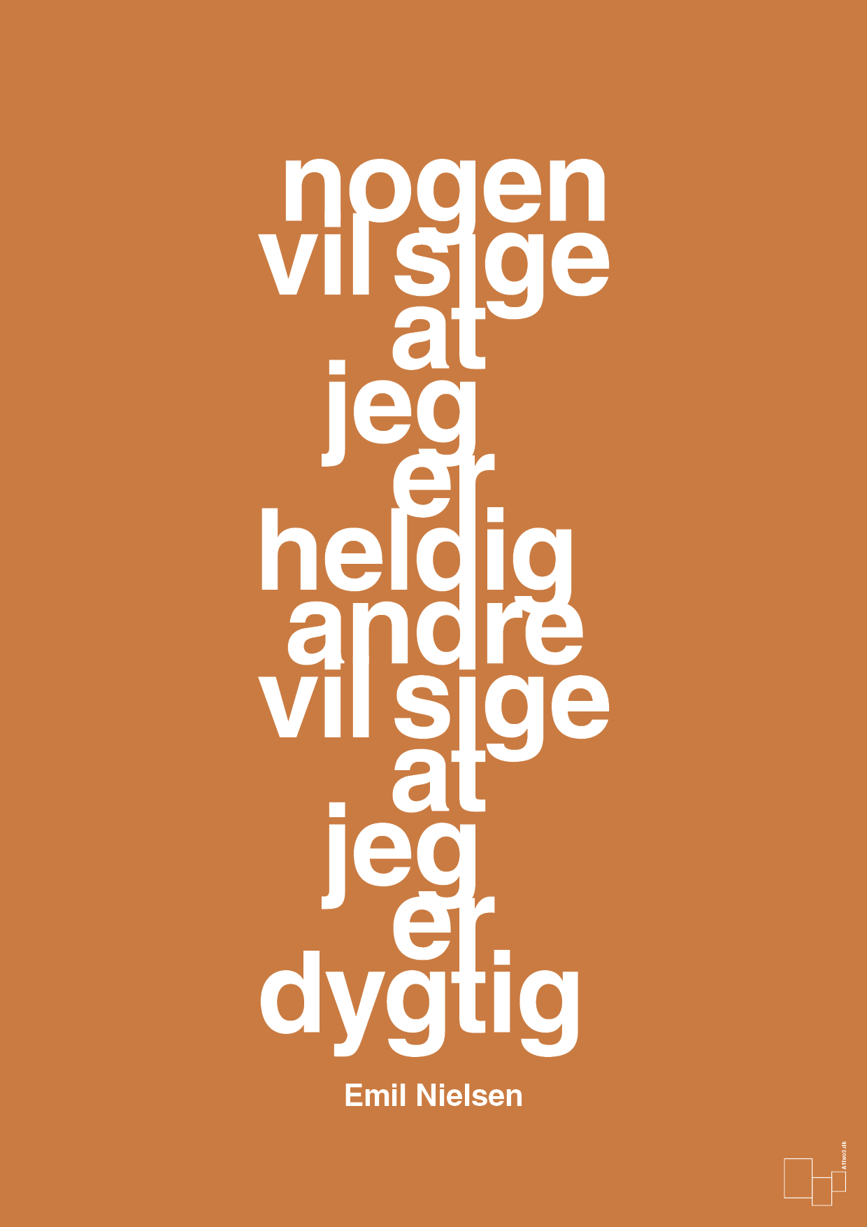 plakat: nogen vil sige at jeg er heldig andre vil sige at jeg er dygtig - rumba orange-Håndbold-A1two3
