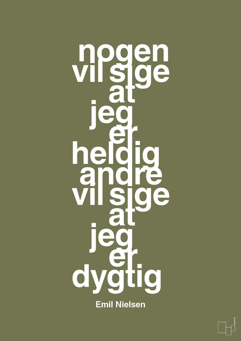 plakat: nogen vil sige at jeg er heldig andre vil sige at jeg er dygtig - secret meadow-Håndbold-A1two3