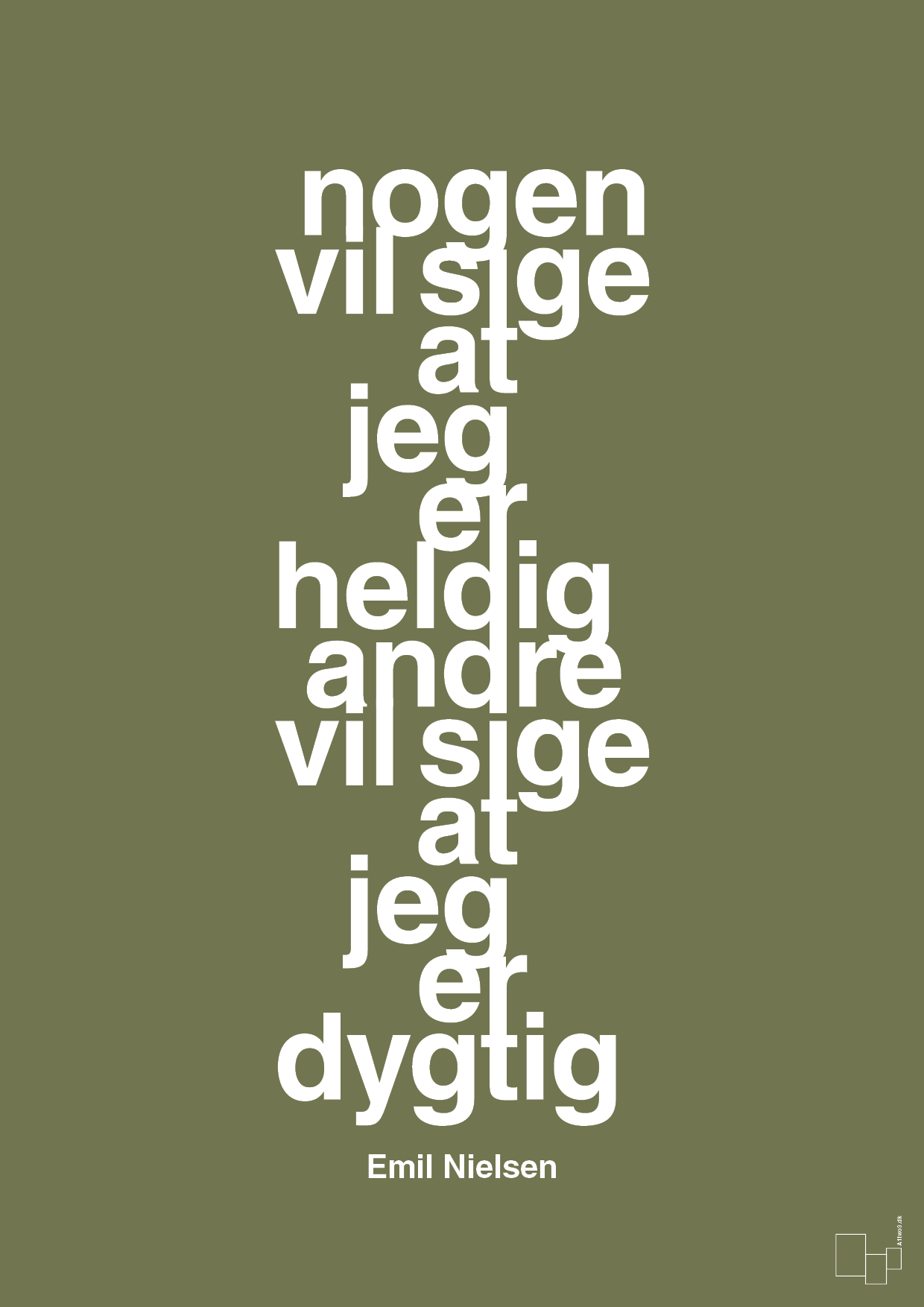 plakat: nogen vil sige at jeg er heldig andre vil sige at jeg er dygtig - secret meadow-Håndbold-A1two3