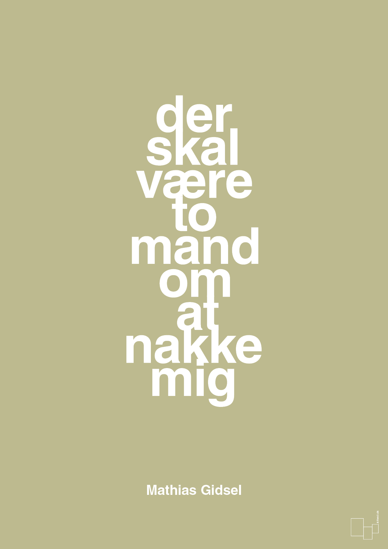 plakat: der skal være to mand om at nakke mig - back to nature-Håndbold-A1two3
