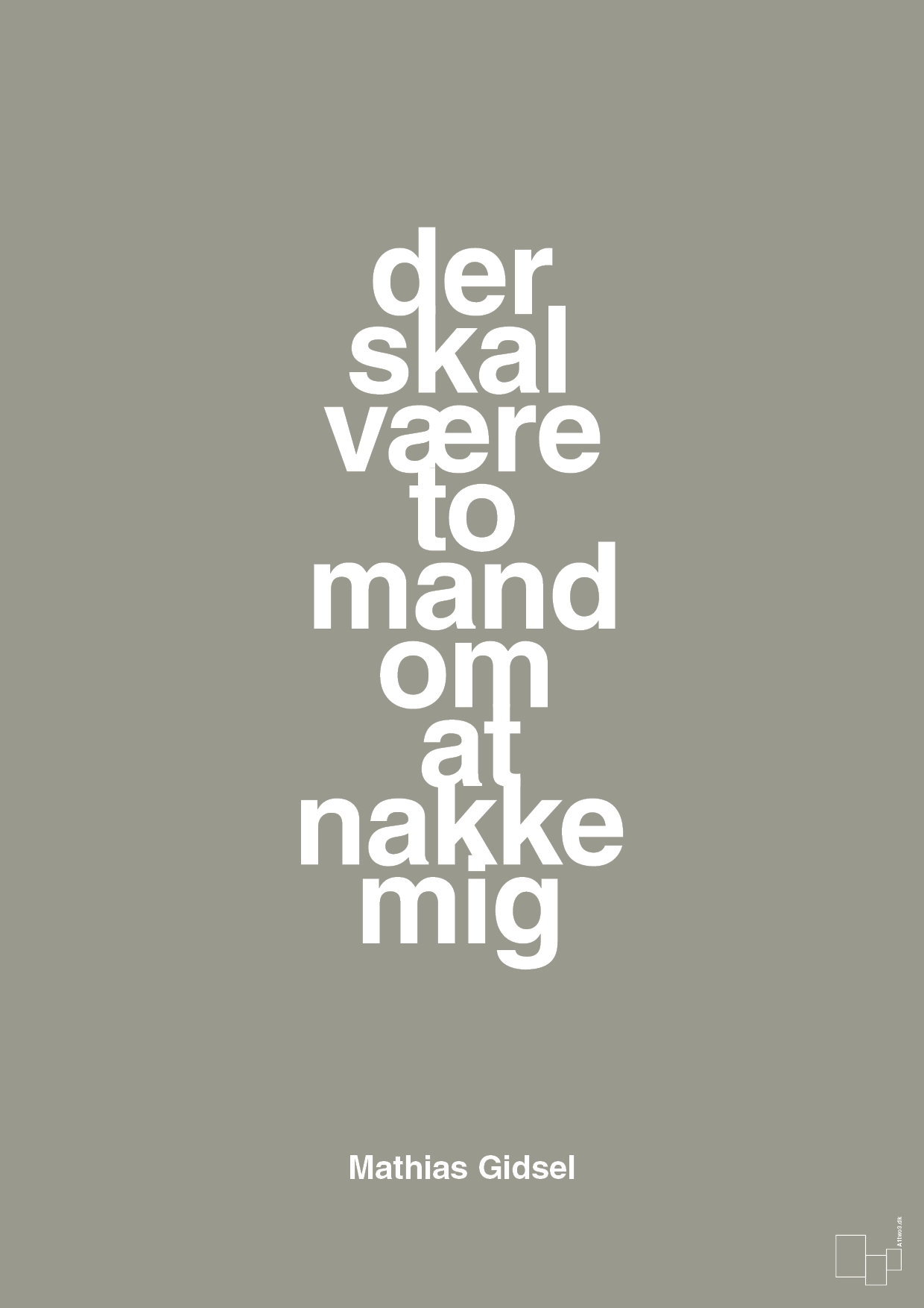 plakat: der skal være to mand om at nakke mig - battleship gray-Håndbold-A1two3