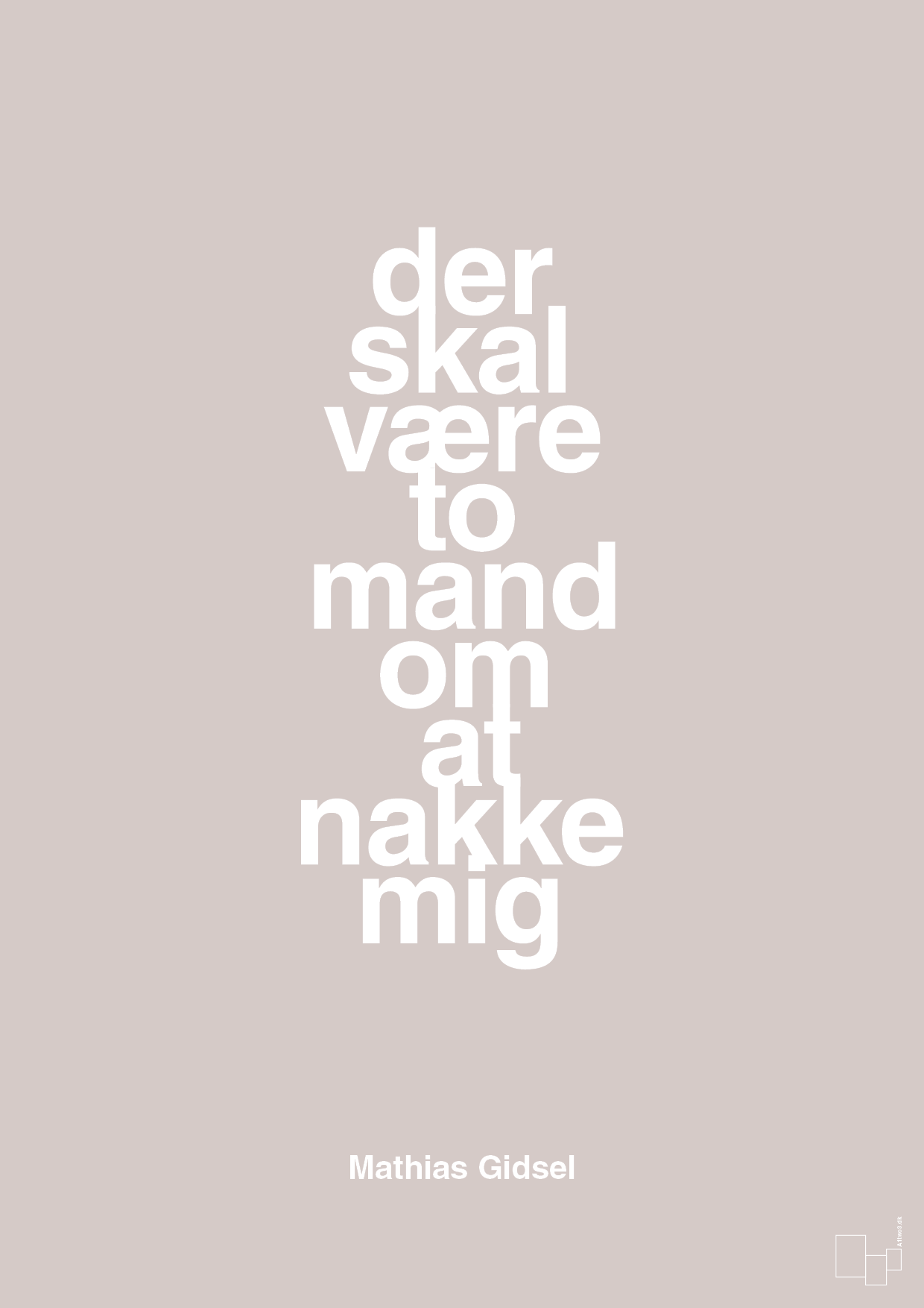 plakat: der skal være to mand om at nakke mig - broken beige-Håndbold-A1two3