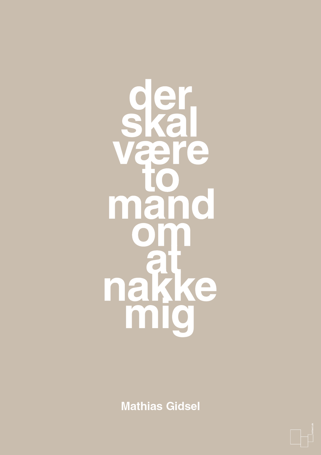 plakat: der skal være to mand om at nakke mig - creamy mushroom-Håndbold-A1two3