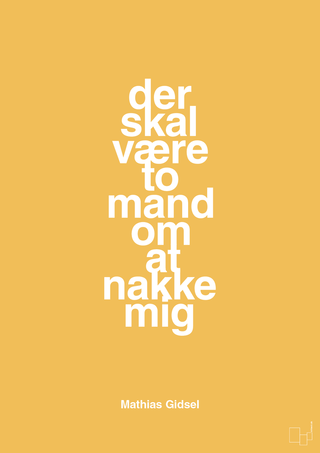 plakat: der skal være to mand om at nakke mig - honeycomb-Håndbold-A1two3