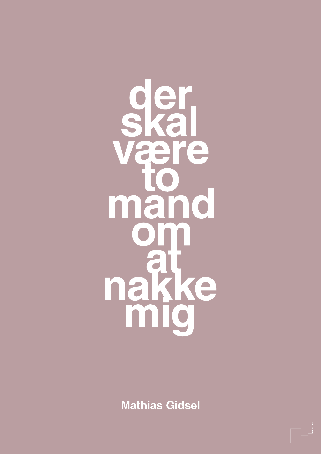 plakat: der skal være to mand om at nakke mig - light rose-Håndbold-A1two3