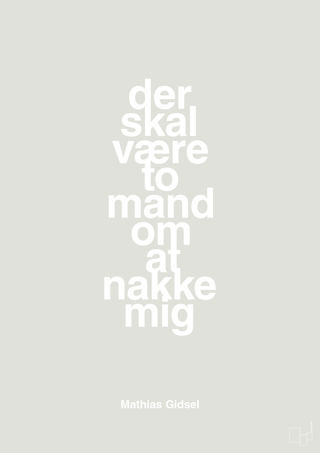 plakat: der skal være to mand om at nakke mig - painters white-Håndbold-A1two3