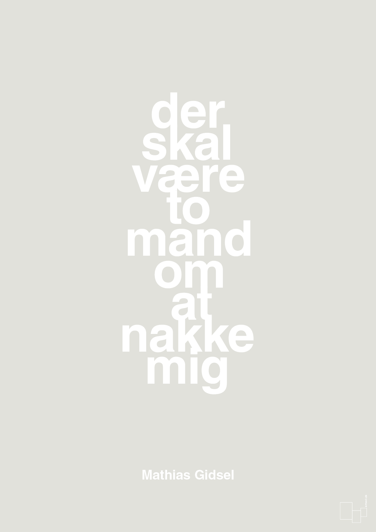 plakat: der skal være to mand om at nakke mig - painters white-Håndbold-A1two3