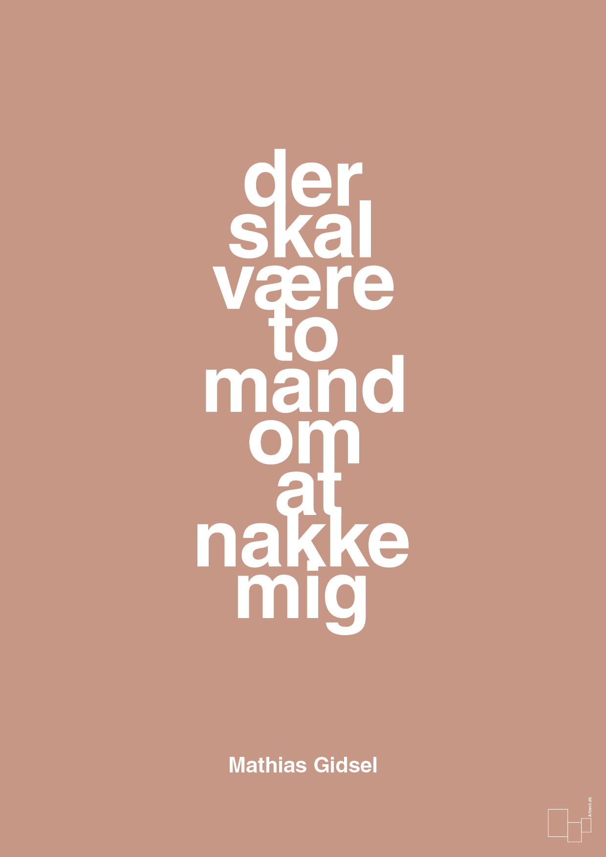 plakat: der skal være to mand om at nakke mig - powder-Håndbold-A1two3