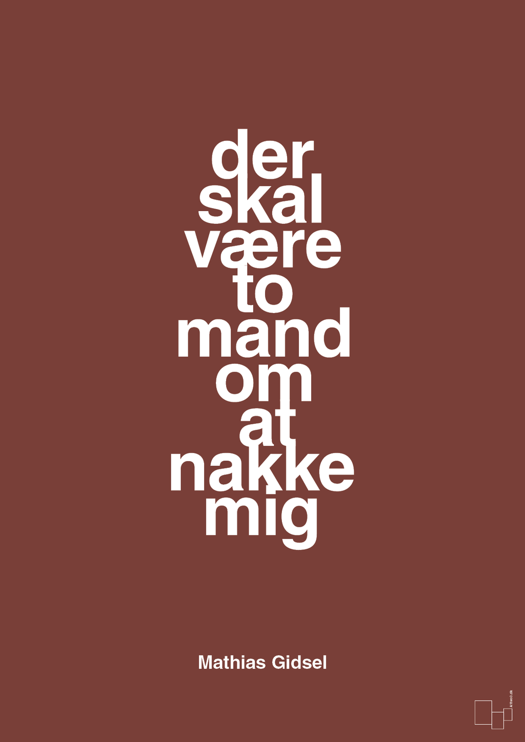 plakat: der skal være to mand om at nakke mig - red pepper-Håndbold-A1two3