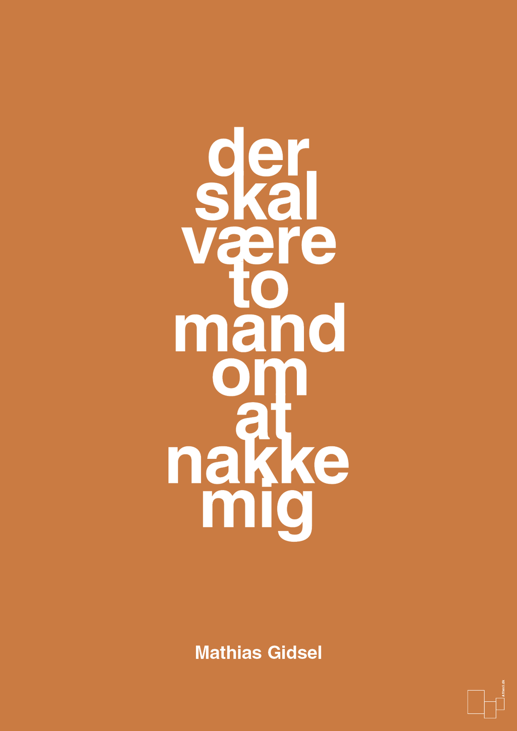 plakat: der skal være to mand om at nakke mig - rumba orange-Håndbold-A1two3