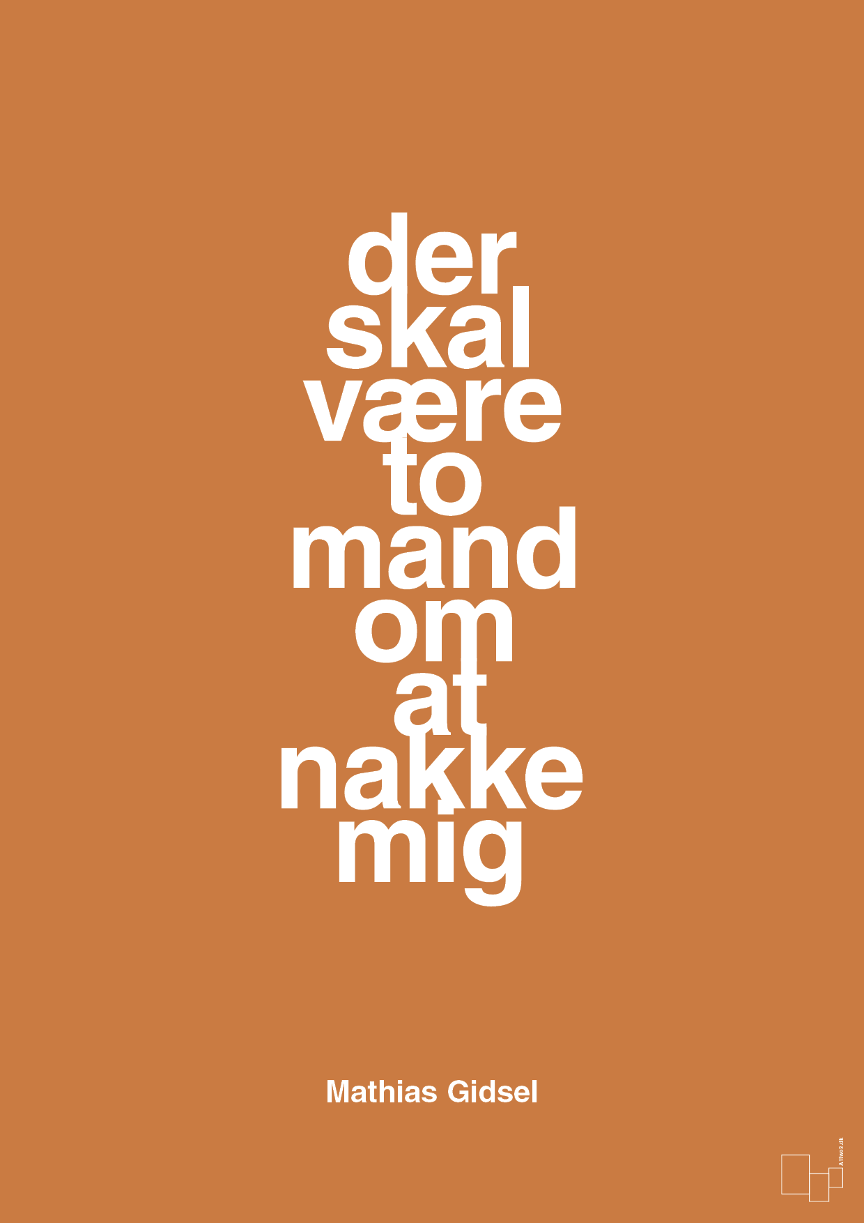 plakat: der skal være to mand om at nakke mig - rumba orange-Håndbold-A1two3