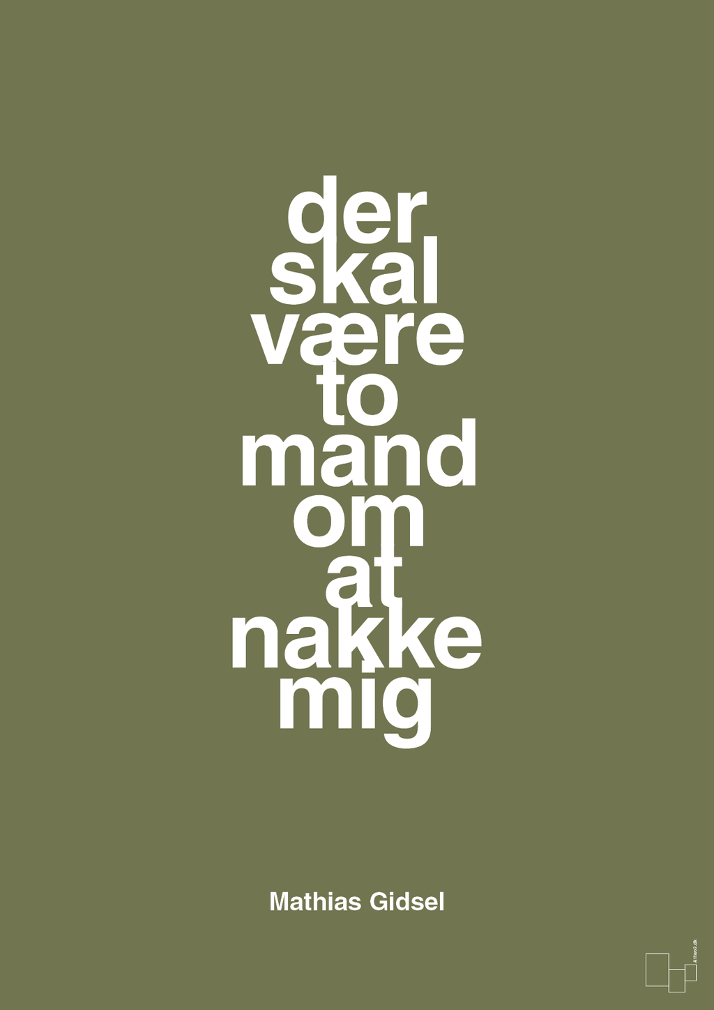plakat: der skal være to mand om at nakke mig - secret meadow-Håndbold-A1two3