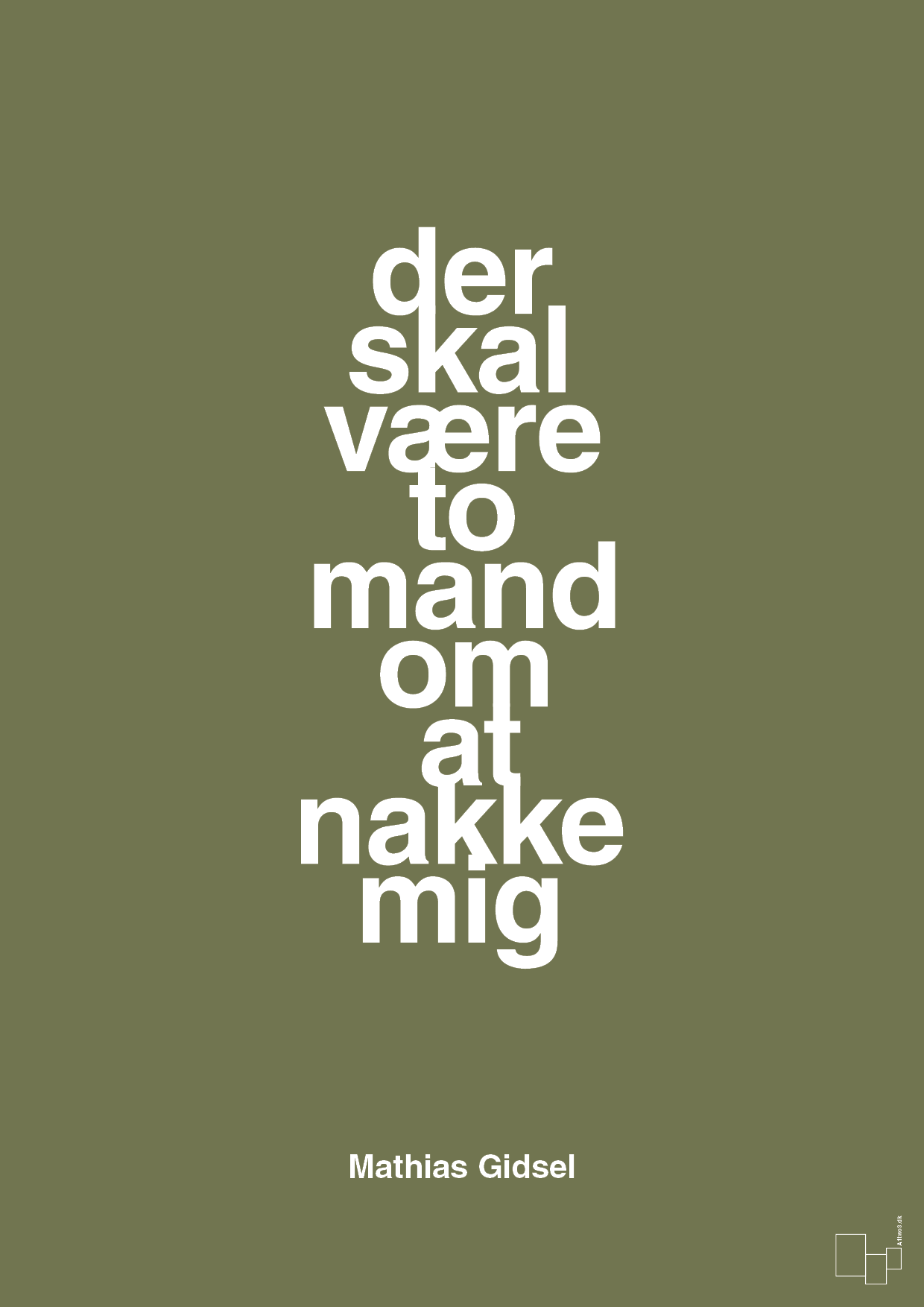 plakat: der skal være to mand om at nakke mig - secret meadow-Håndbold-A1two3