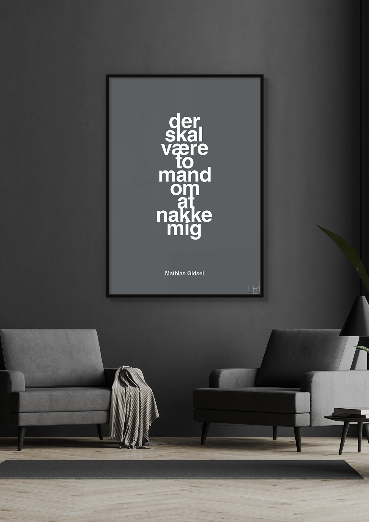 plakat: der skal være to mand om at nakke mig - painters white-Håndbold-A1two3