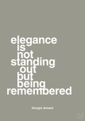 plakat: elegance is not standing out but being remembered - battleship gray-Mode-A1two3