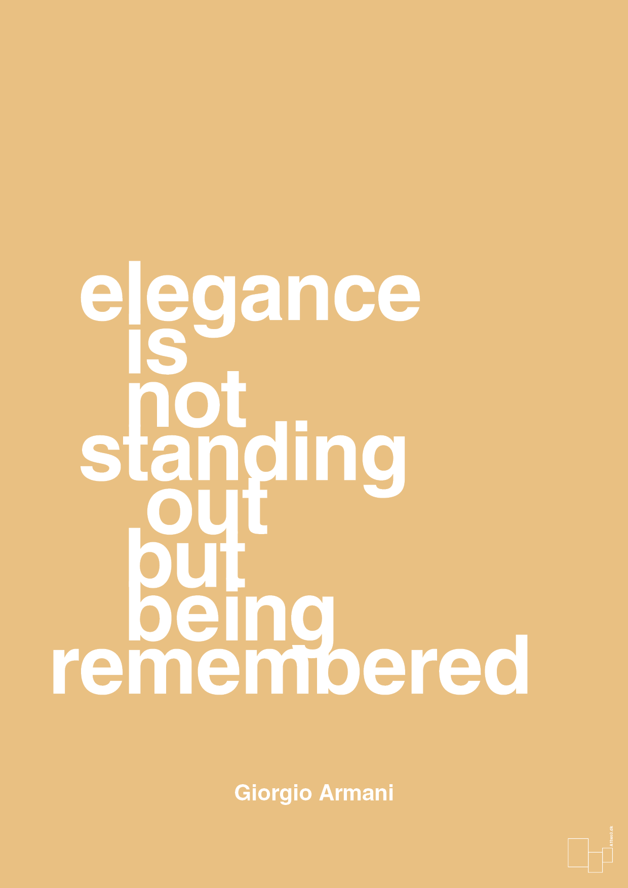 plakat: elegance is not standing out but being remembered - charismatic-Mode-A1two3