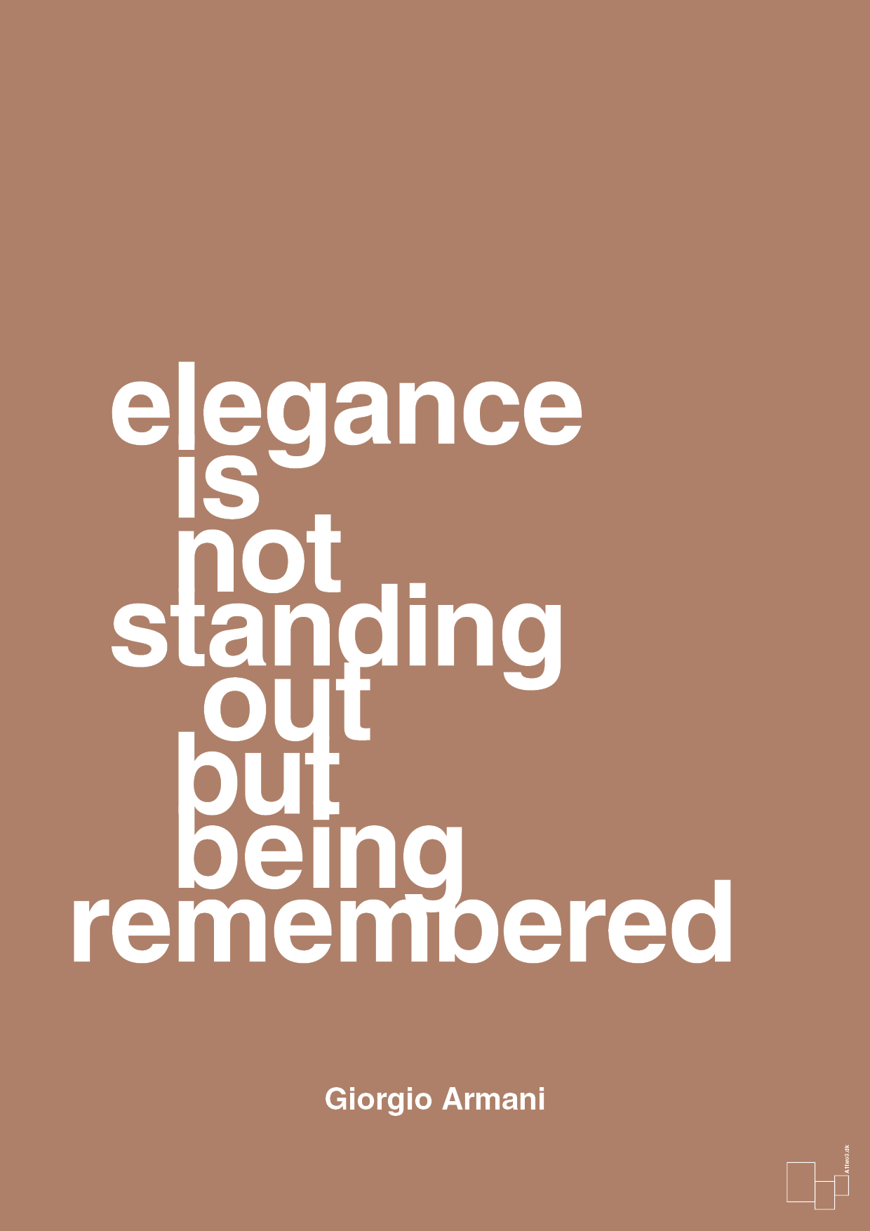 plakat: elegance is not standing out but being remembered - cider spice-Mode-A1two3