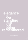 plakat: elegance is not standing out but being remembered - dusty lilac-Mode-A1two3