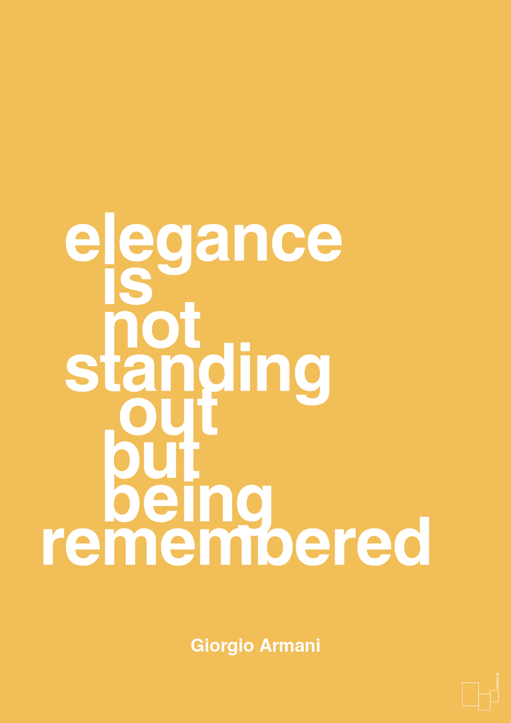 plakat: elegance is not standing out but being remembered - honeycomb-Mode-A1two3