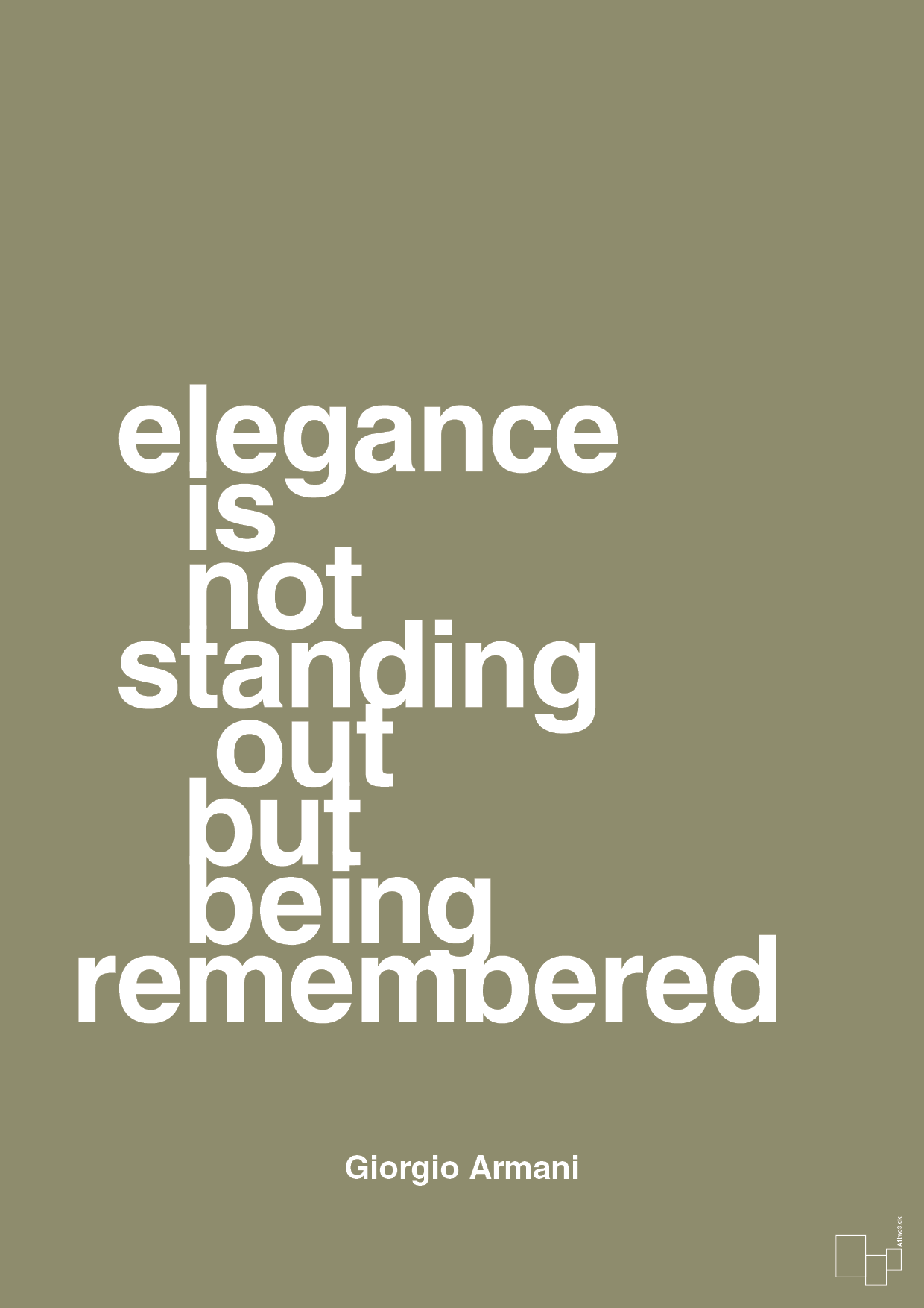 plakat: elegance is not standing out but being remembered - misty forrest-Mode-A1two3