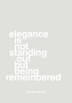 plakat: elegance is not standing out but being remembered - painters white-Mode-A1two3