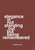 plakat: elegance is not standing out but being remembered - red pepper-Mode-A1two3