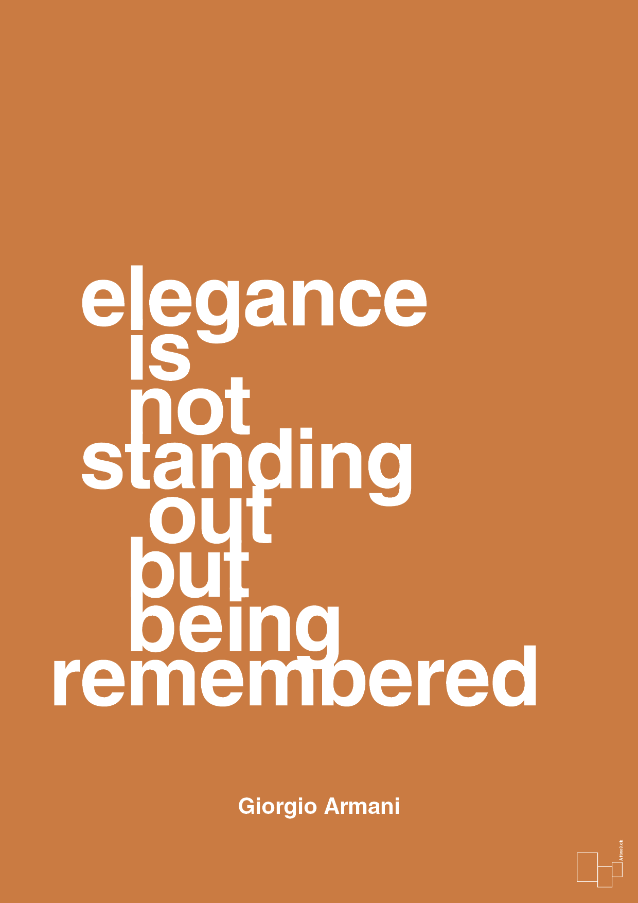 plakat: elegance is not standing out but being remembered - rumba orange-Mode-A1two3