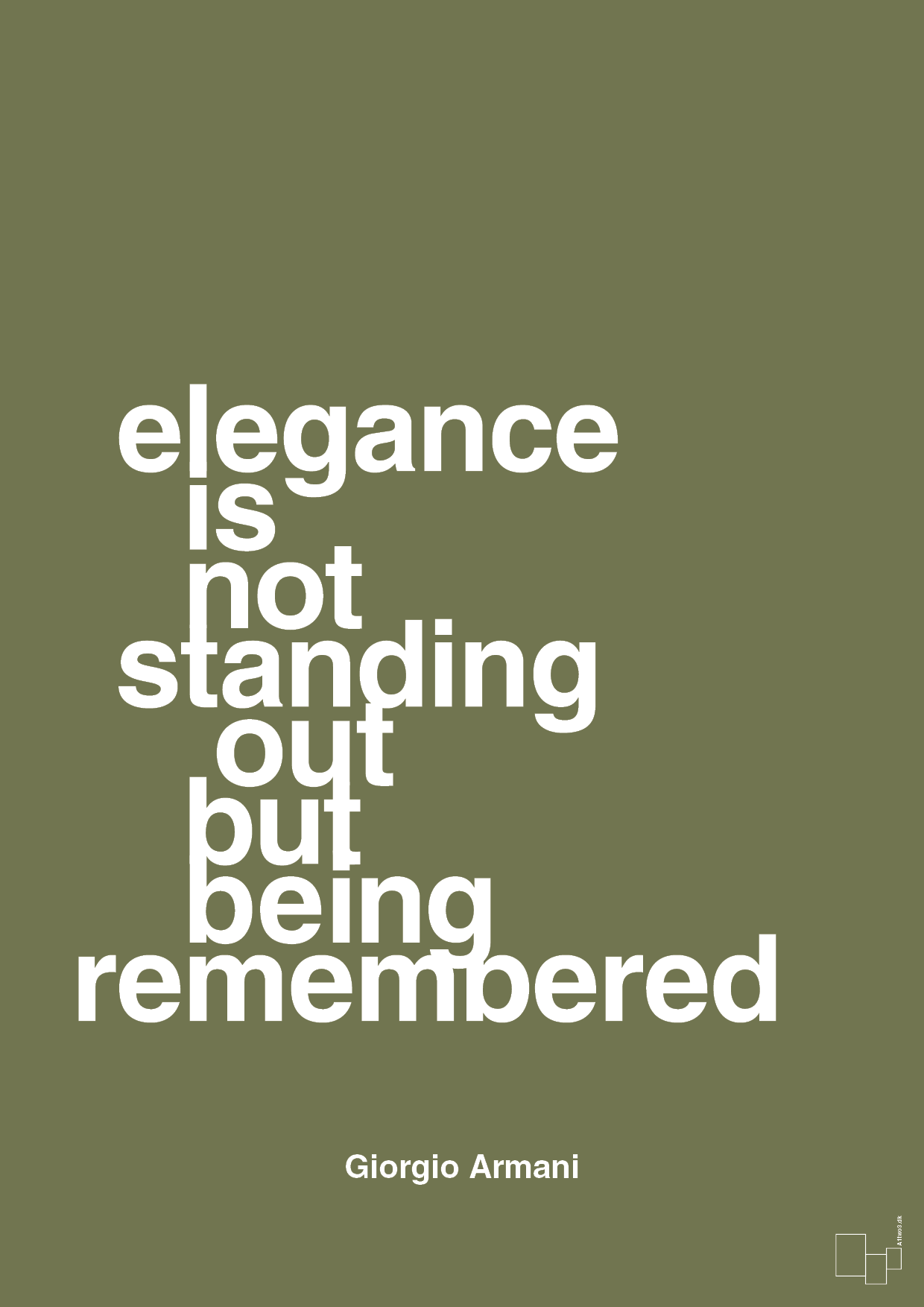 plakat: elegance is not standing out but being remembered - secret meadow-Mode-A1two3
