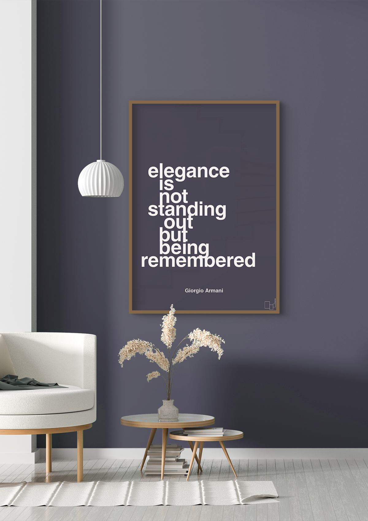 plakat: elegance is not standing out but being remembered - broken beige-Mode-A1two3