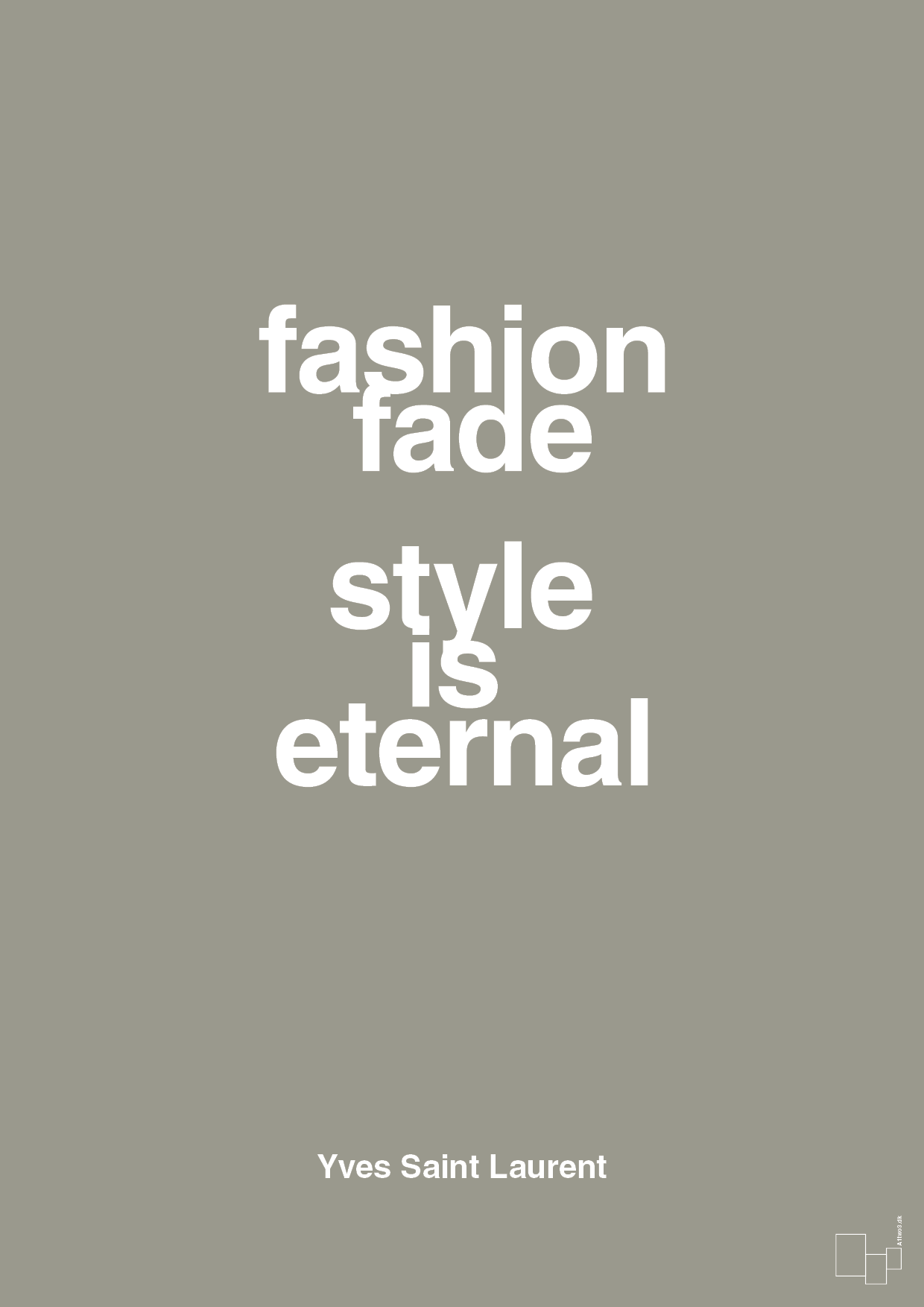 plakat: fashion fade style is eternal - battleship gray-Mode-A1two3