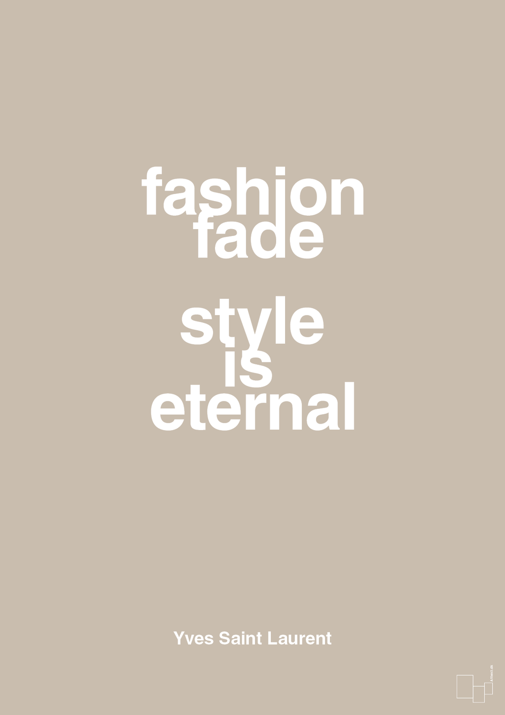 plakat: fashion fade style is eternal - creamy mushroom-Mode-A1two3
