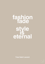 plakat: fashion fade style is eternal - creamy mushroom-Mode-A1two3