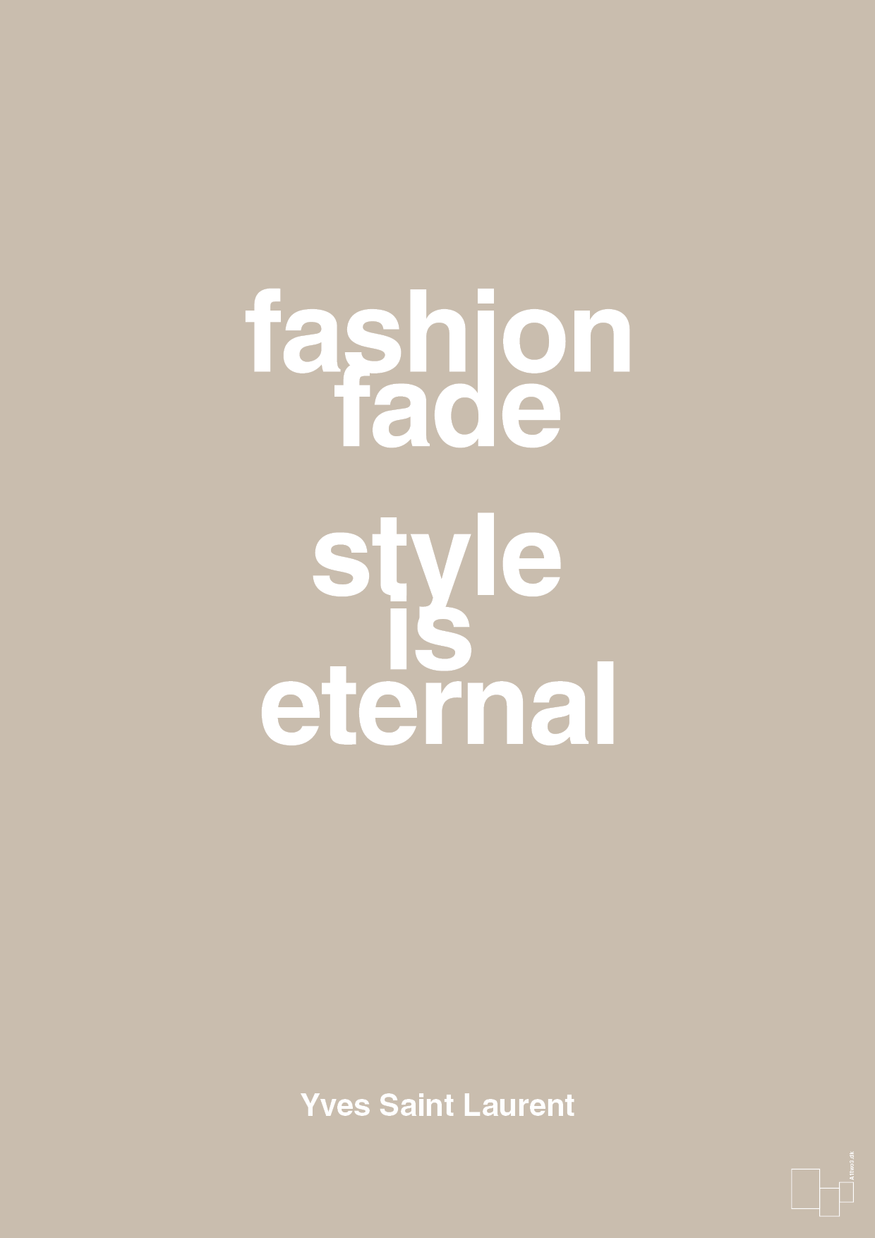 plakat: fashion fade style is eternal - creamy mushroom-Mode-A1two3
