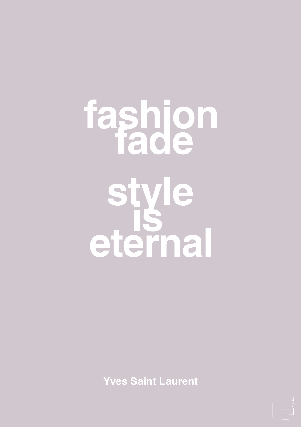 plakat: fashion fade style is eternal - dusty lilac-Mode-A1two3