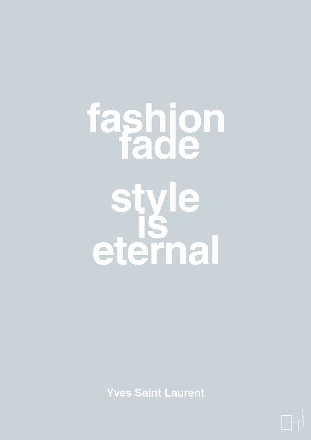 plakat: fashion fade style is eternal - light drizzle-Mode-A1two3