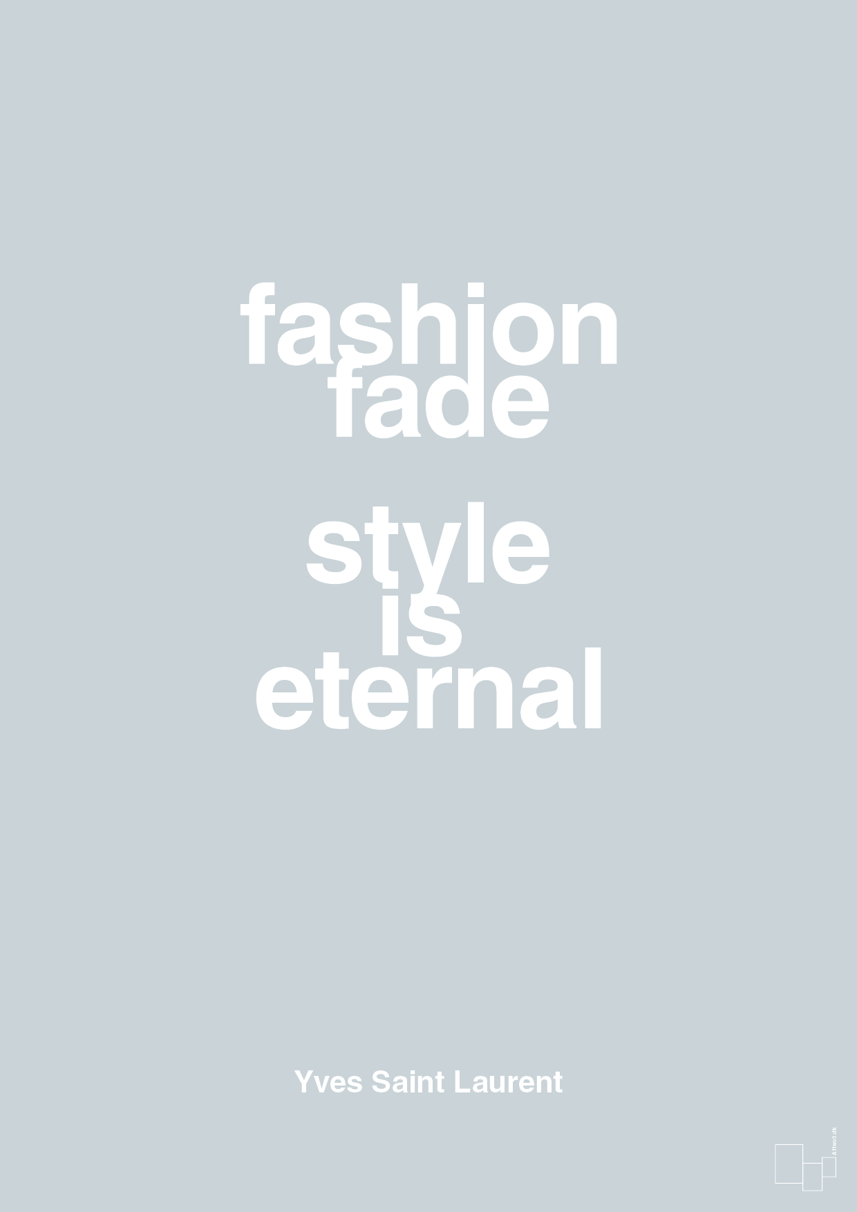 plakat: fashion fade style is eternal - light drizzle-Mode-A1two3
