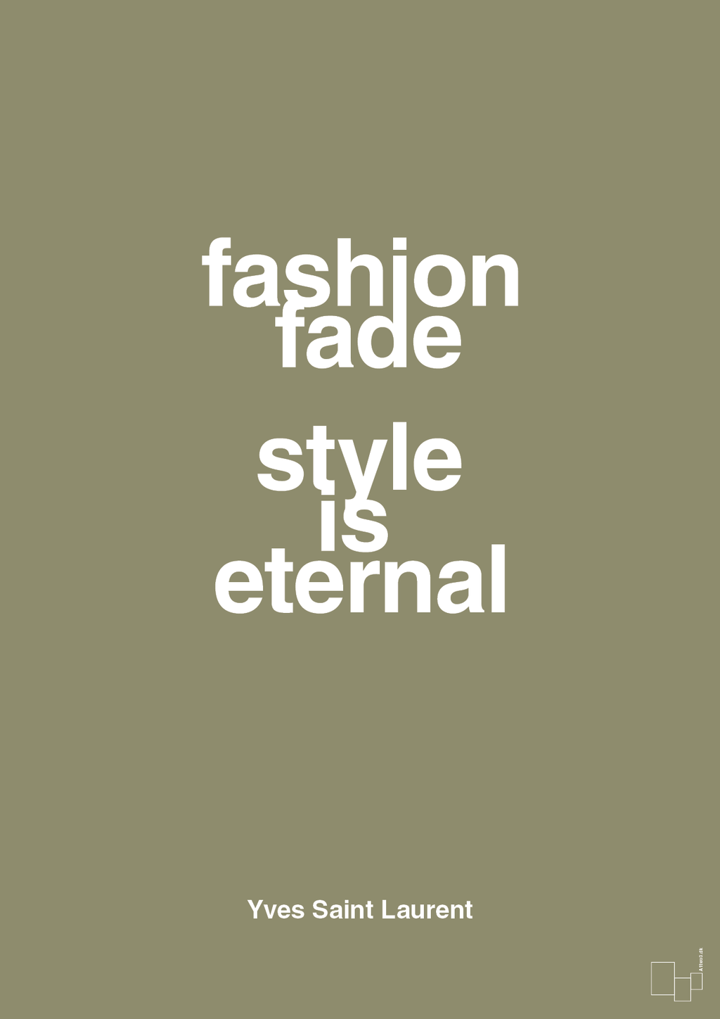 plakat: fashion fade style is eternal - misty forrest-Mode-A1two3