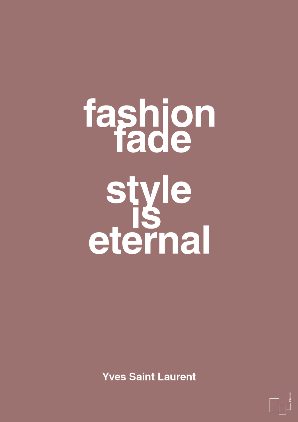plakat: fashion fade style is eternal - plum-Mode-A1two3