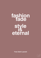 plakat: fashion fade style is eternal - plum-Mode-A1two3