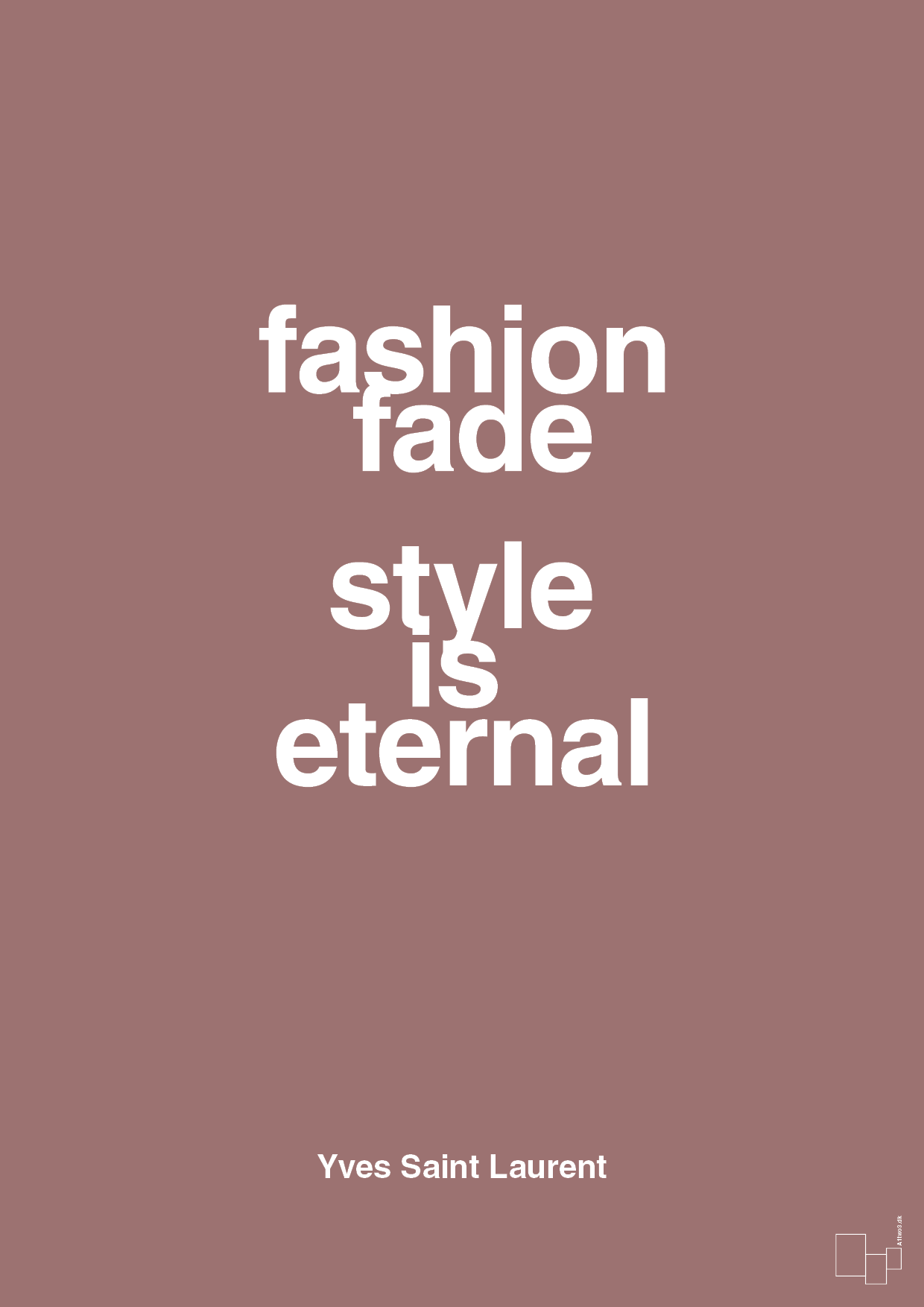 plakat: fashion fade style is eternal - plum-Mode-A1two3