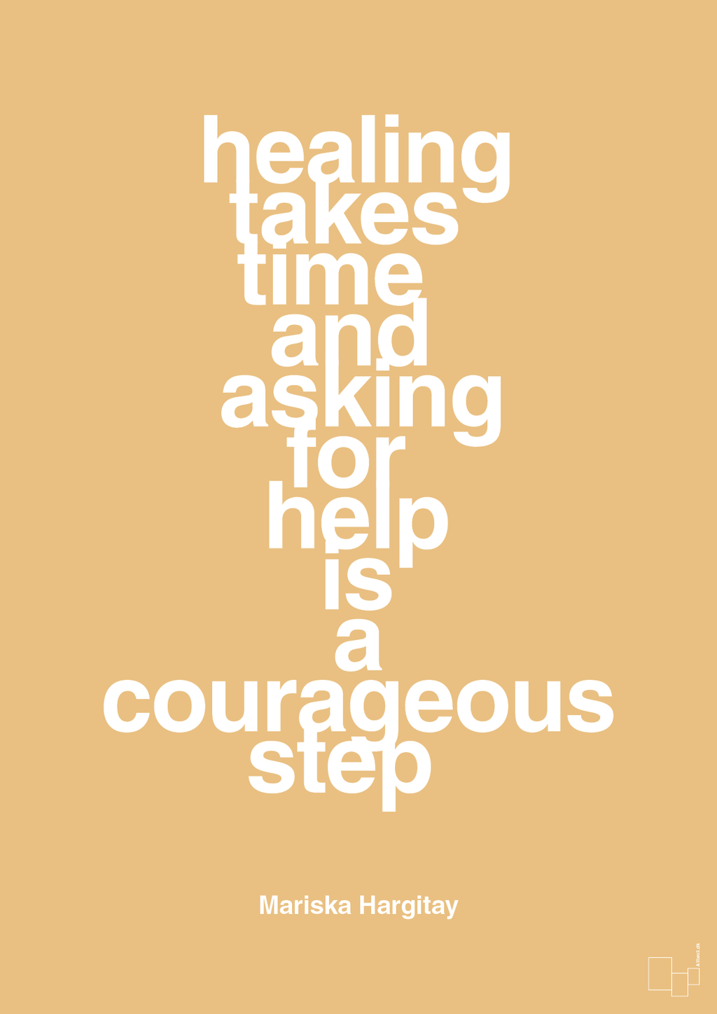 plakat: healing takes time and asking for help is a courageous step - charismatic-Skuespiller-A1two3
