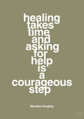 plakat: healing takes time and asking for help is a courageous step - misty forrest-Skuespiller-A1two3