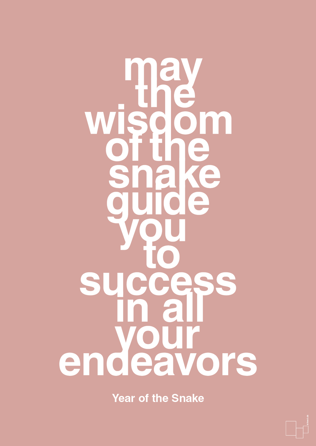 plakat: may the wisdom of the snake guide you to success in all your endeavors - bubble shell-Kina-A1two3