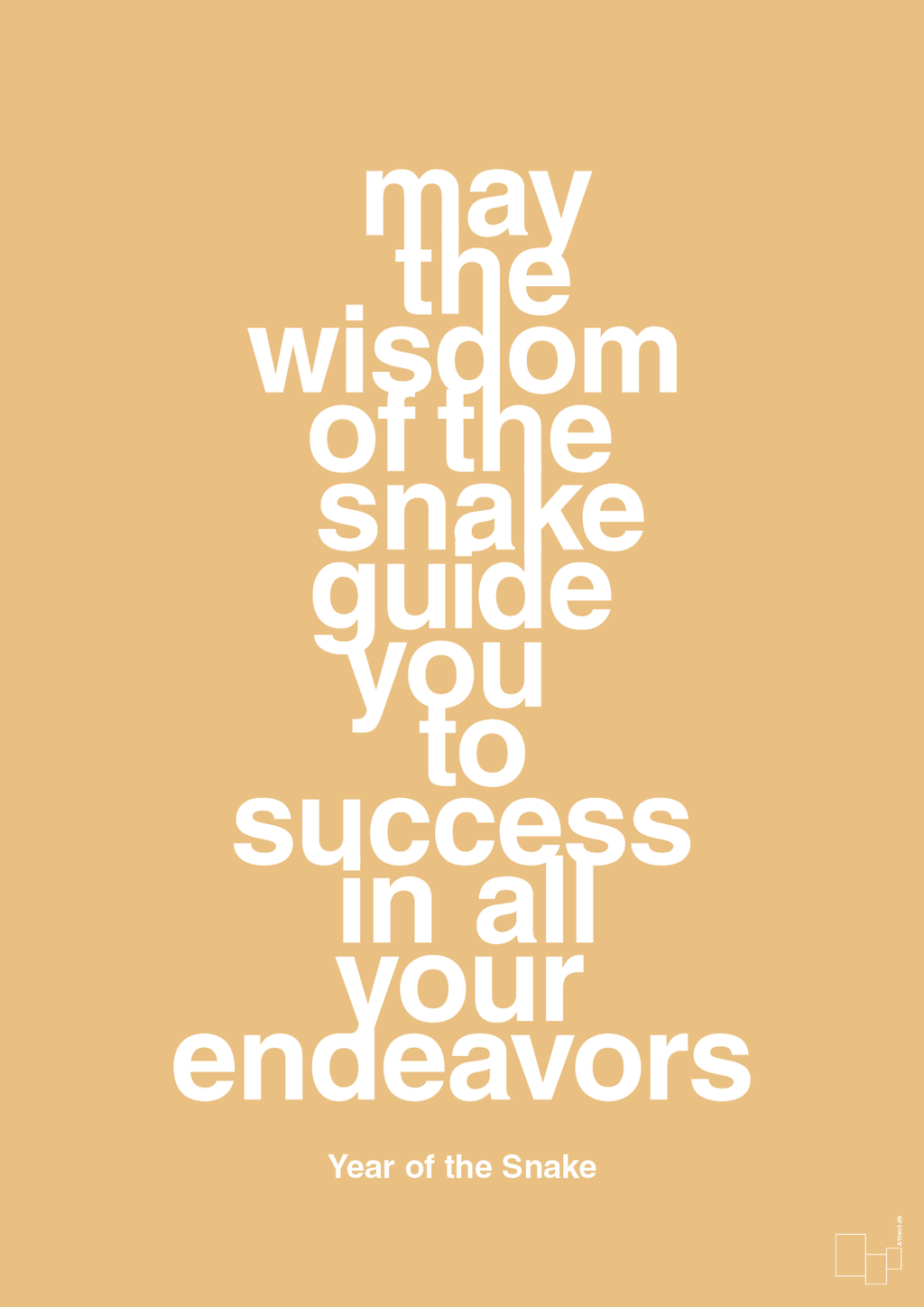 plakat: may the wisdom of the snake guide you to success in all your endeavors - charismatic-Kina-A1two3