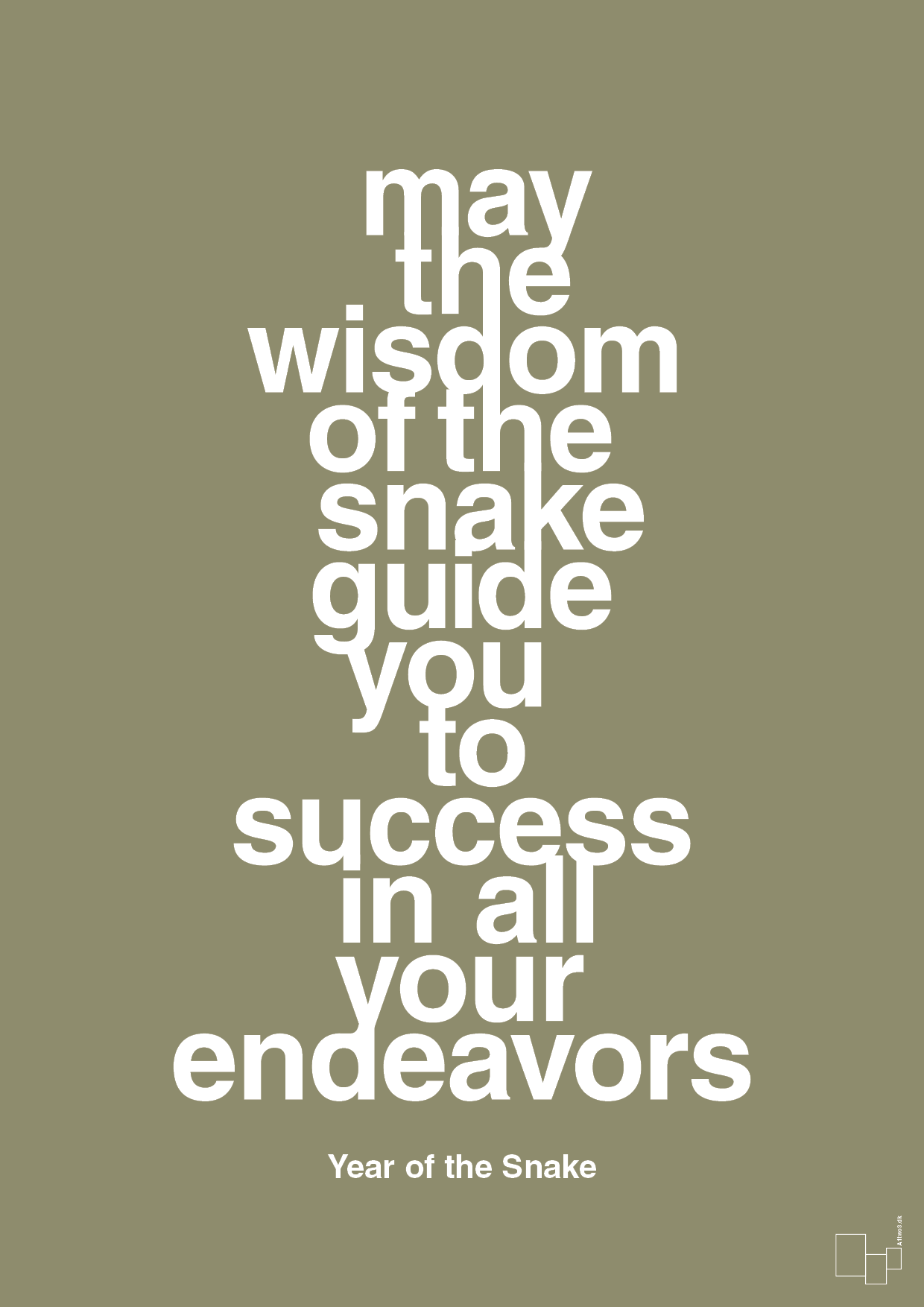 plakat: may the wisdom of the snake guide you to success in all your endeavors - misty forrest-Kina-A1two3