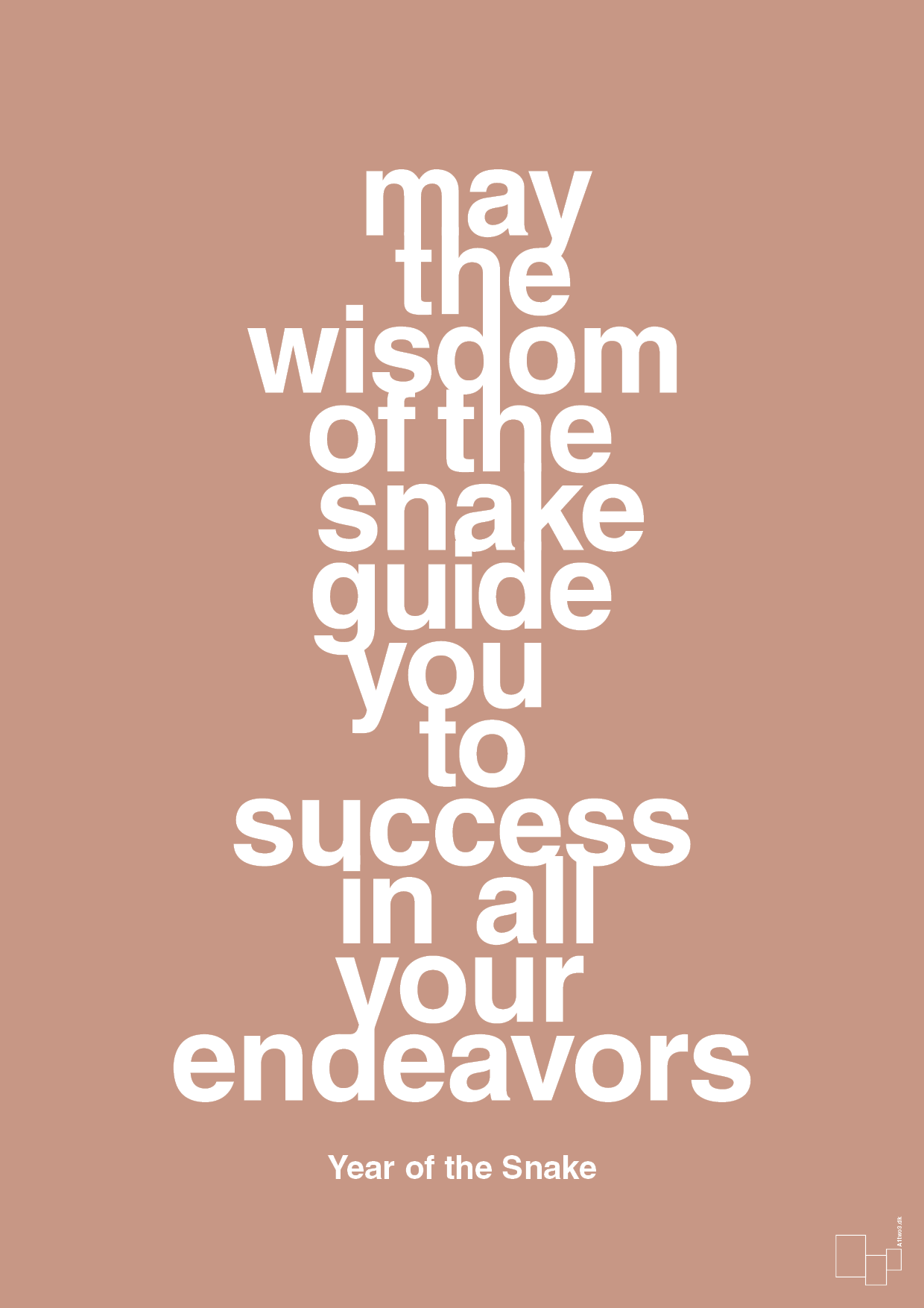 plakat: may the wisdom of the snake guide you to success in all your endeavors - powder-Kina-A1two3