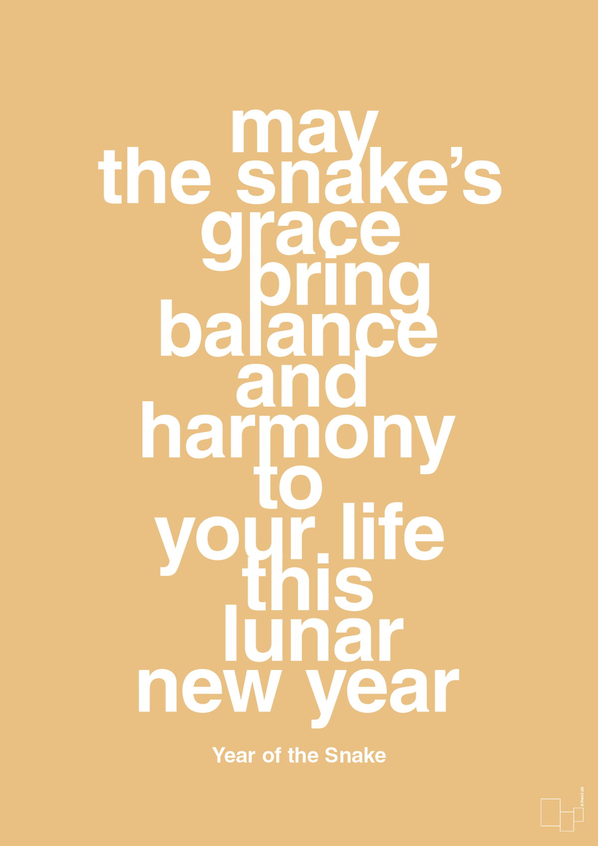 plakat: may the snakes grace bring balance and harmony to your life this lunar new year - charismatic-Kina-A1two3
