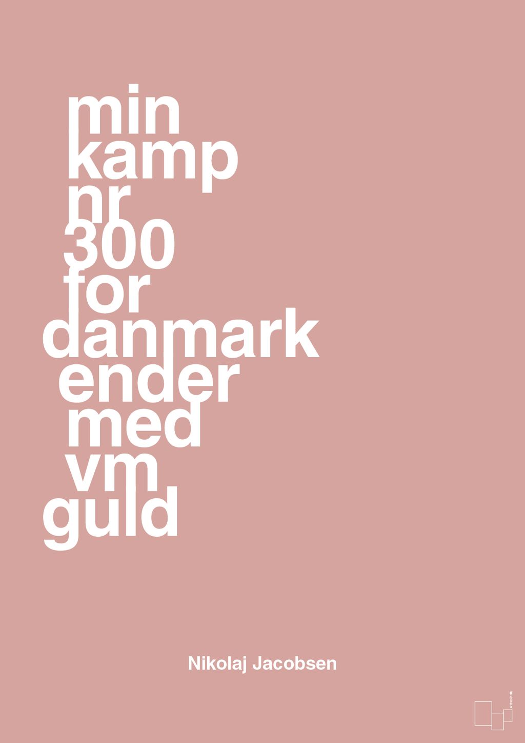 plakat: min kamp nr 300 for danmark ender med vm guld - bubble shell-Håndbold-A1two3